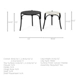 Etienne VII 24" Set of Two Round Top Black Wood and Marble Top Nesting Table from Mercana - Luna Furniture