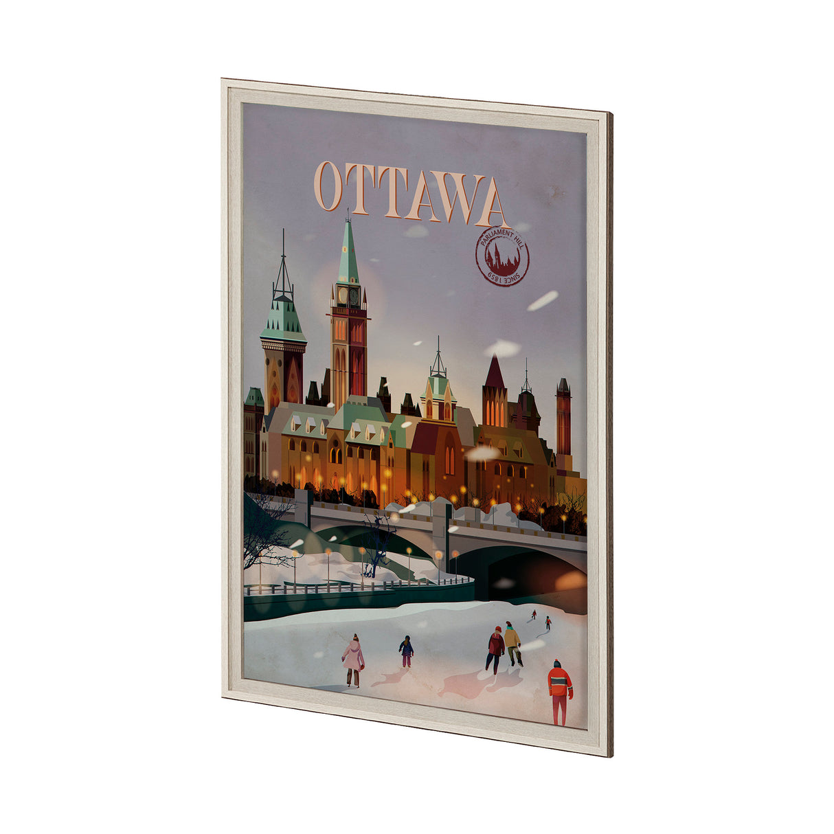 Ottawa Go Canada (XL) by Mercana Studio a Hand Embellished Decograph Framed Art Print under Glass from Mercana - Luna Furniture