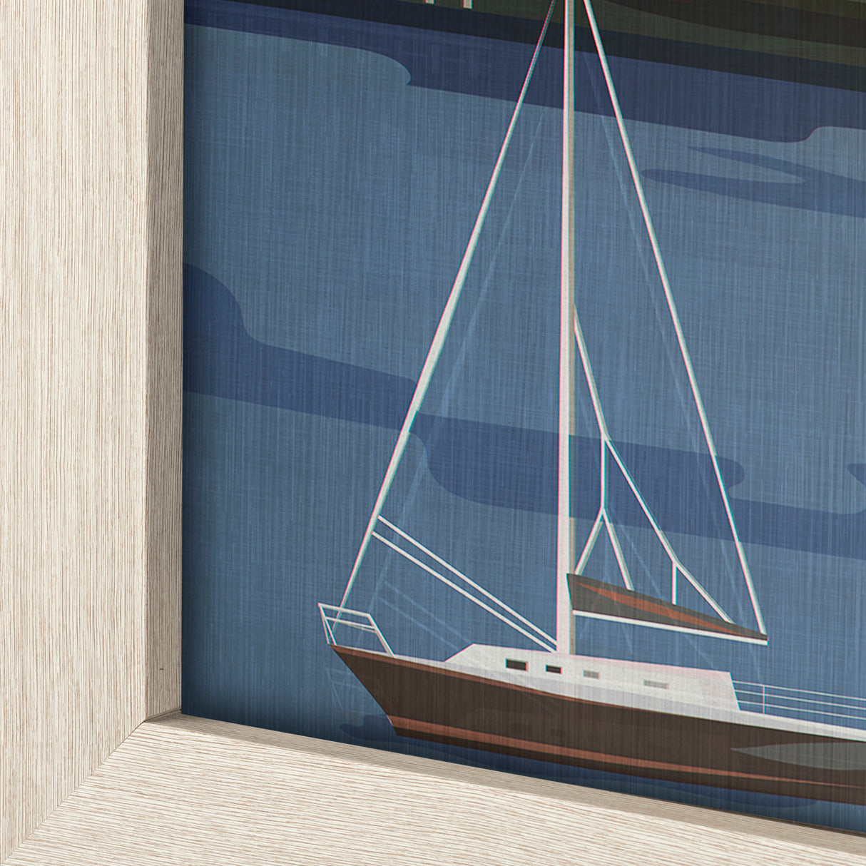 Lunenburg Go Canada (L) by Mercana Studio a Hand Embellished Decograph Framed Art Print from Mercana - Luna Furniture