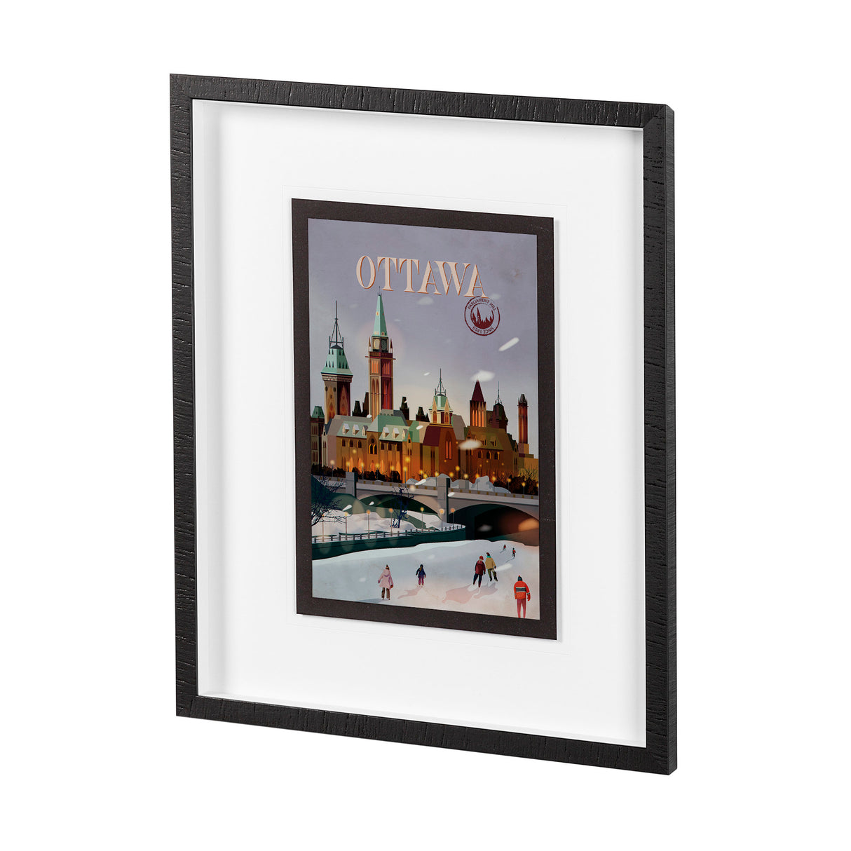 Ottawa Go Canada (M) by Mercana Studio a Framed Art Print Matted under Glass from Mercana - Luna Furniture