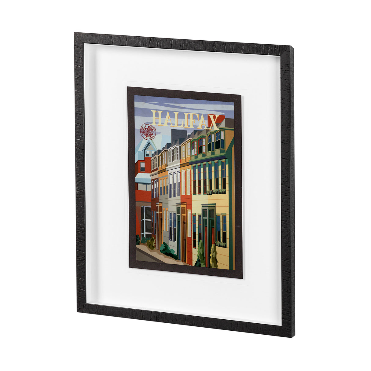 Halifax Go Canada (M) by Mercana Studio a Framed Art Print Matted under Glass from Mercana - Luna Furniture
