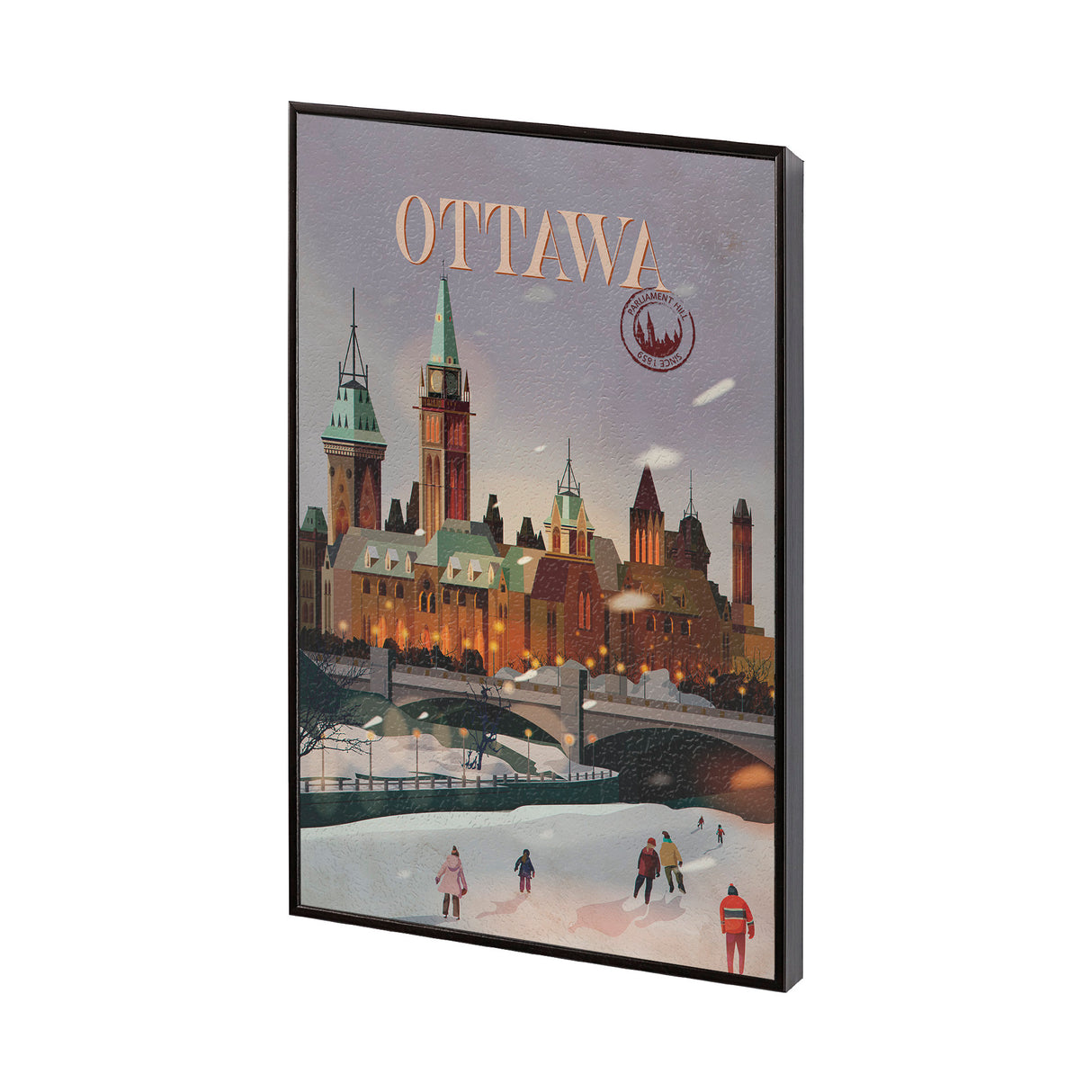 Ottawa Go Canada (SM) by Mercana Studio a Hand Embellished Decograph Framed Art Print from Mercana - Luna Furniture