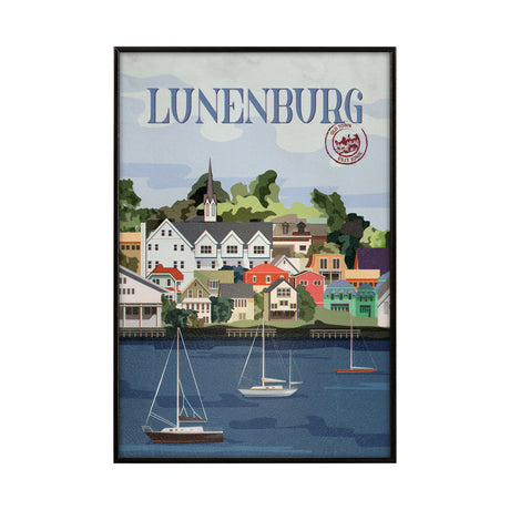 Lunenburg Go Canada (SM) by Mercana Studio a Hand Embellished Decograph Framed Art Print from Mercana - Luna Furniture