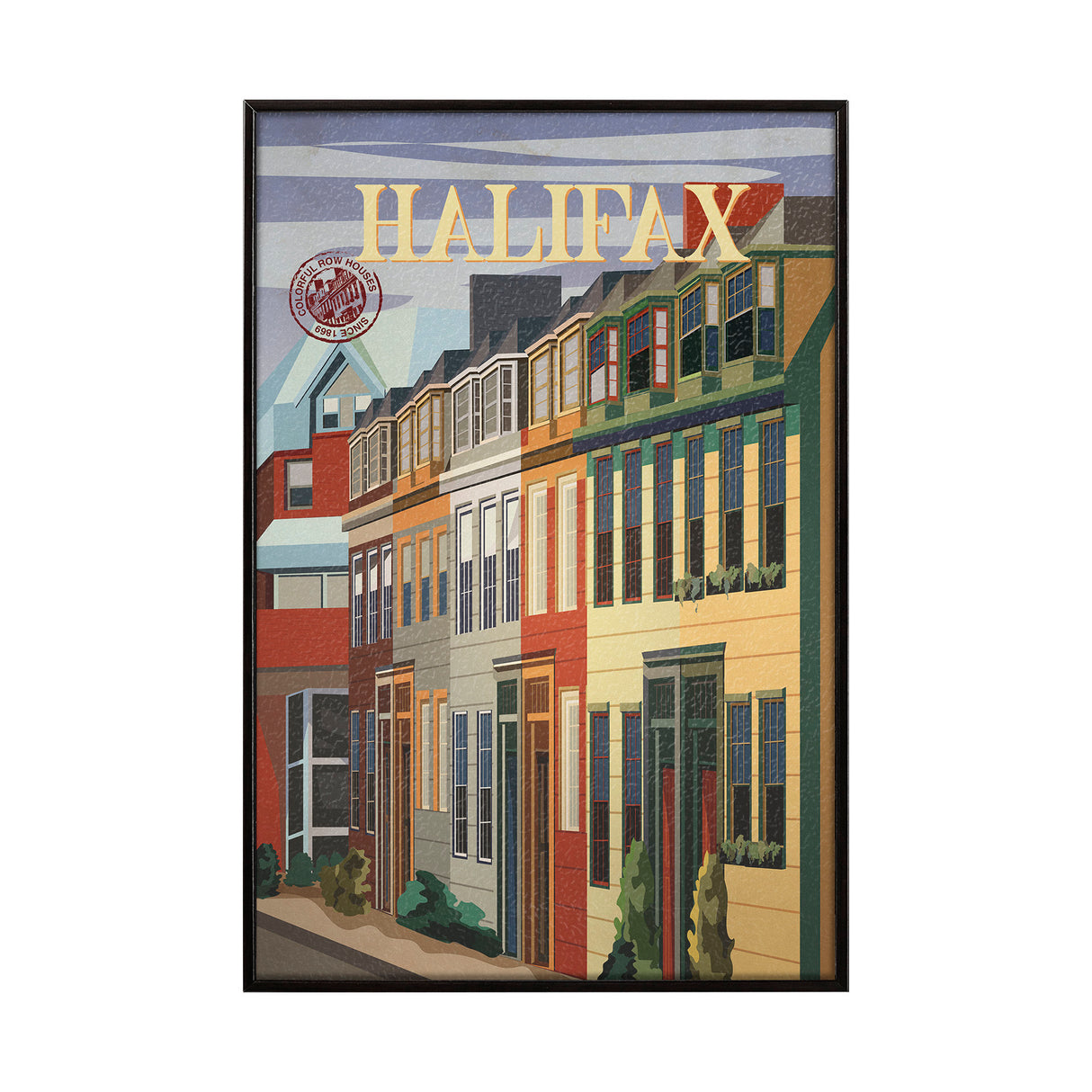 Halifax Go Canada (SM) by Mercana Studio a Hand Embellished Decograph Framed Art Print from Mercana - Luna Furniture