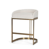 Hollyfield II Cream Fabric Seat W/ Gold Metal Base Counter Stool from Mercana - Luna Furniture