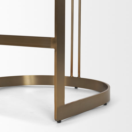 Hollyfield II Cream Fabric Seat W/ Gold Metal Base Counter Stool from Mercana - Luna Furniture