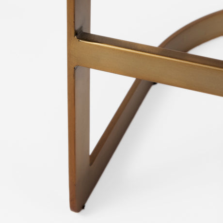 Hollyfield II Cream Fabric Seat W/ Gold Metal Base Counter Stool from Mercana - Luna Furniture