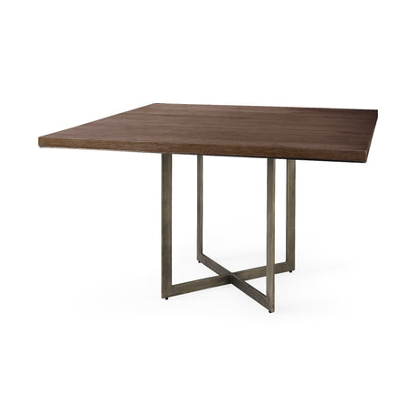 Faye 48.0L x 48.0W x 30.0H Medium Brown Square Dining Table from Mercana - Luna Furniture