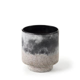 Squally 6.0L x 6.0W x 6.4H Black/Brown Glass Ombre Textured Small Vase from Mercana - Luna Furniture