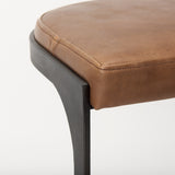 Tyson 17L x 18W x 28H Brown Leather W/ Metal Frame Counter Stool from Mercana - Luna Furniture