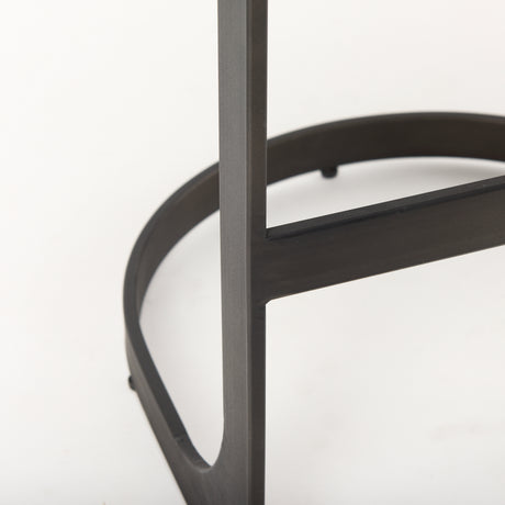 Tyson 17L x 18W x 28H Brown Leather W/ Metal Frame Counter Stool from Mercana - Luna Furniture