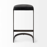 Tyson 17L x 18W x 31H Black Leather W/ Metal Frame Bar Stool from Mercana - Luna Furniture