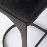 Tyson 17L x 18W x 31H Black Leather W/ Metal Frame Bar Stool from Mercana - Luna Furniture