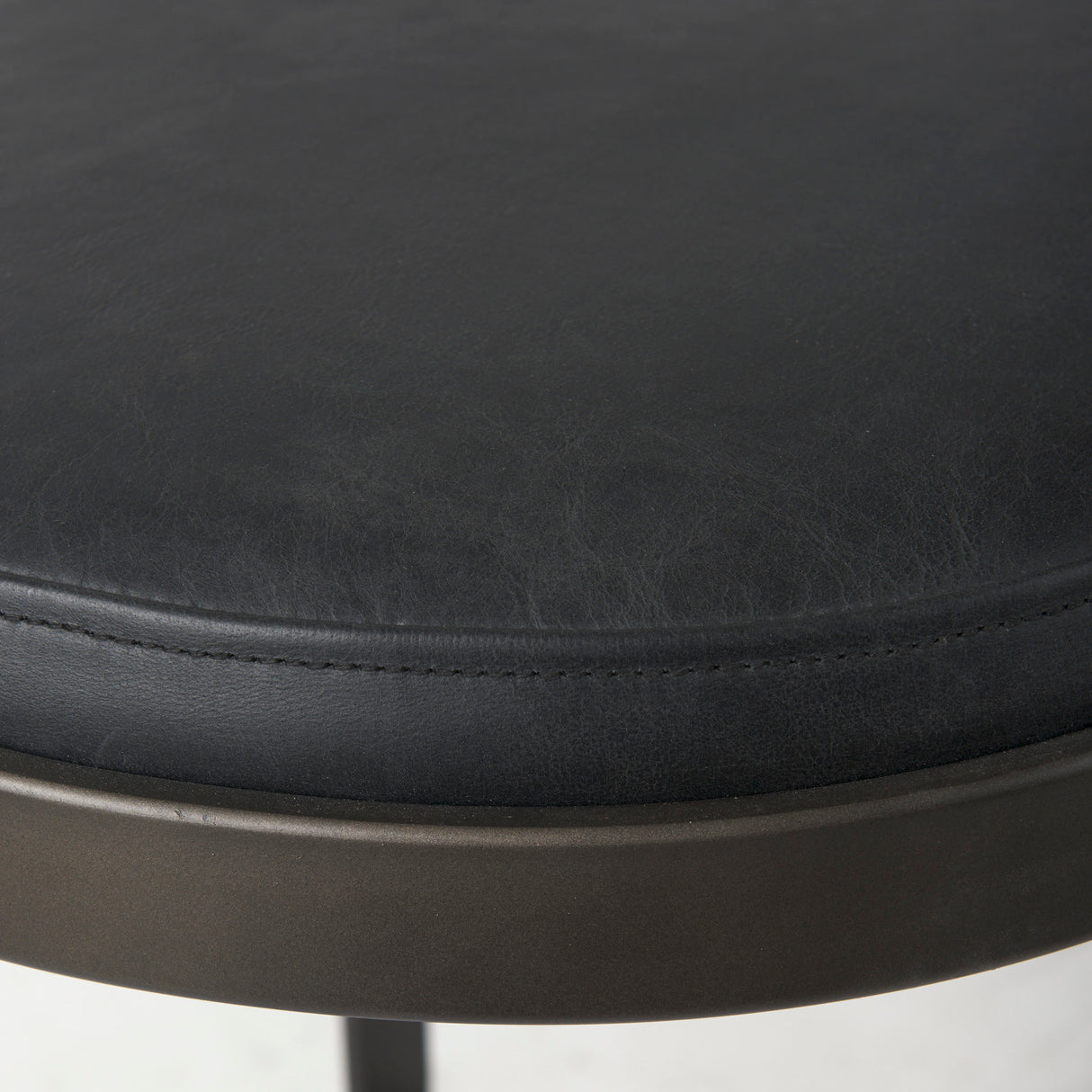 Tyson 17L x 18W x 31H Black Leather W/ Metal Frame Bar Stool from Mercana - Luna Furniture