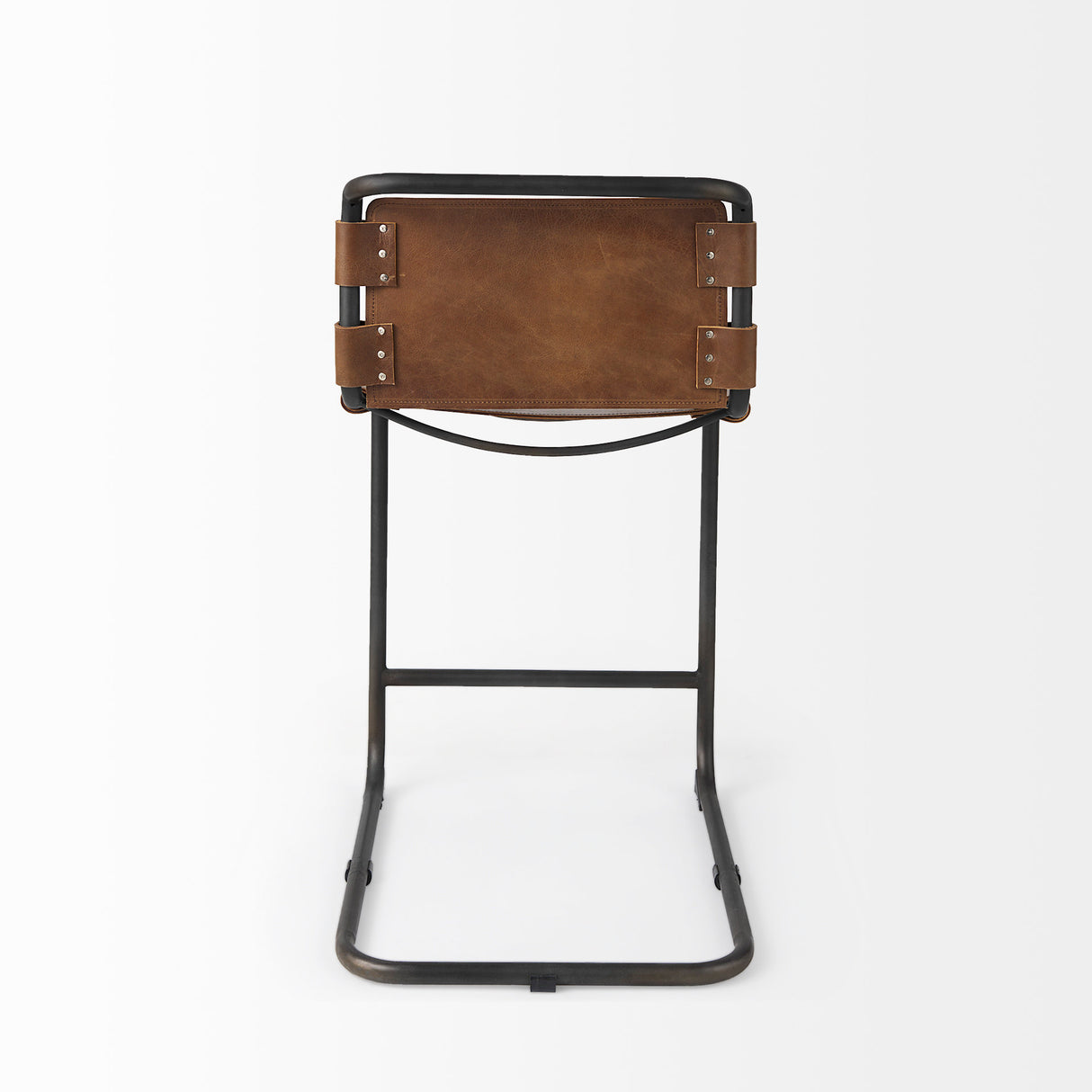 Berbick 20.5 x 24.75 x 39 Medium Brown Leather W/ Iron Frame Counter Stool from Mercana - Luna Furniture