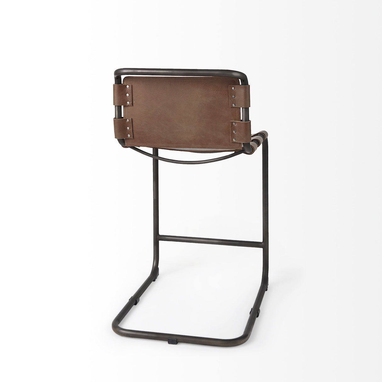 Berbick 20.5 x 24.75 x 39 Medium Brown Leather W/ Iron Frame Counter Stool from Mercana - Luna Furniture