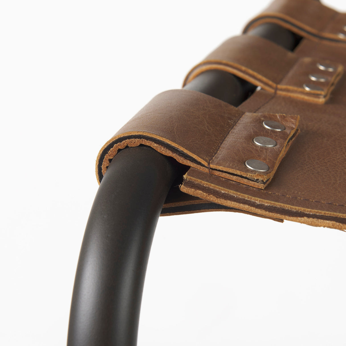 Berbick 20.5 x 24.75 x 39 Medium Brown Leather W/ Iron Frame Counter Stool from Mercana - Luna Furniture
