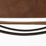 Berbick 20.5 x 24.75 x 39 Medium Brown Leather W/ Iron Frame Counter Stool from Mercana - Luna Furniture