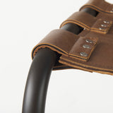 Berbick 43" Total Height Medium Brown Leather w/ Iron Frame Bar Stool from Mercana - Luna Furniture