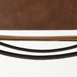 Berbick 43" Total Height Medium Brown Leather w/ Iron Frame Bar Stool from Mercana - Luna Furniture