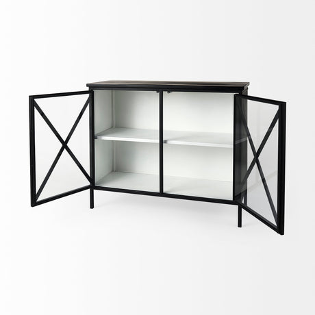 Aurelia Two Door Glass Cabinet from Mercana - Luna Furniture