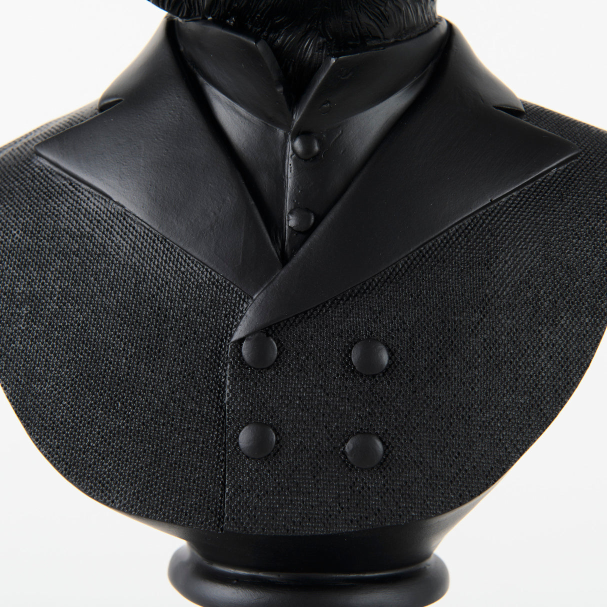 Murray 6.0L x 4.5W x 13.0H Black Painted Resin Fox in a Suit Bust from Mercana - Luna Furniture