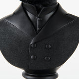 Murray 6.0L x 4.5W x 13.0H Black Painted Resin Fox in a Suit Bust from Mercana - Luna Furniture