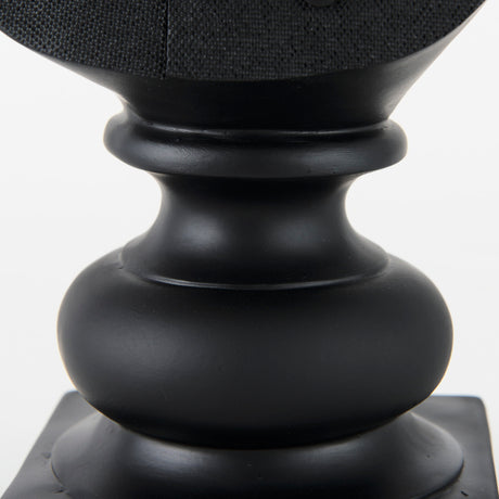 Murray 6.0L x 4.5W x 13.0H Black Painted Resin Fox in a Suit Bust from Mercana - Luna Furniture