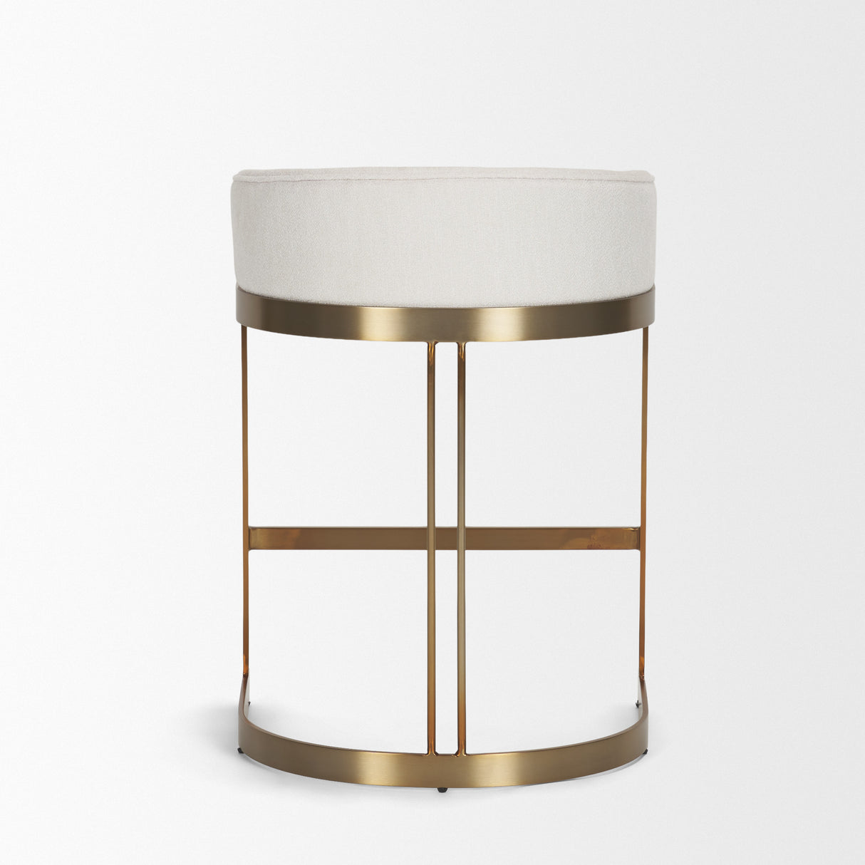Hollyfield II Cream Fabric Seat W/ Gold Metal Base Counter Stool from Mercana - Luna Furniture