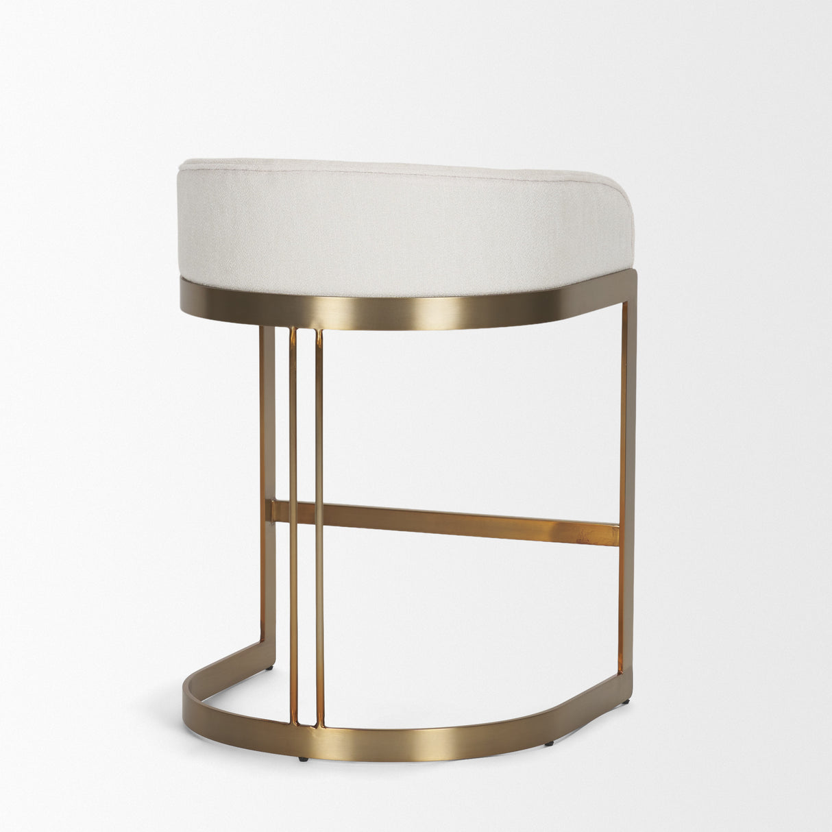Hollyfield II Cream Fabric Seat W/ Gold Metal Base Counter Stool from Mercana - Luna Furniture