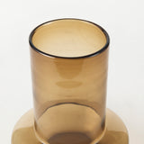 Amrita 8.3L x 8.3W x 9.7H Golden Brown Glass Vase from Mercana - Luna Furniture