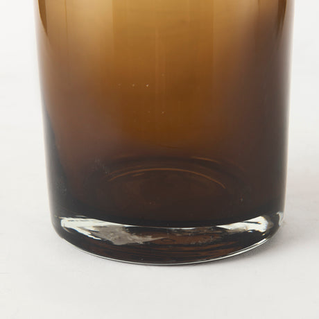 Amrita 4.8L x 4.8W x 16.0H Golden Brown Glass Vase from Mercana - Luna Furniture
