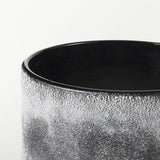 Squally 6.0L x 6.0W x 6.4H Black/Brown Glass Ombre Textured Small Vase from Mercana - Luna Furniture
