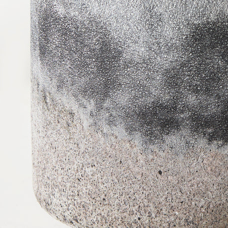 Squally 6.0L x 6.0W x 6.4H Black/Brown Glass Ombre Textured Small Vase from Mercana - Luna Furniture