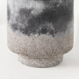 Squally 6.0L x 6.0W x 6.4H Black/Brown Glass Ombre Textured Small Vase from Mercana - Luna Furniture