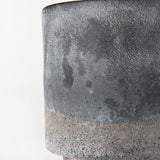 Squally 8.0L x 8.0W x 8.6H Black/Brown Glass Ombre Textured Vase from Mercana - Luna Furniture