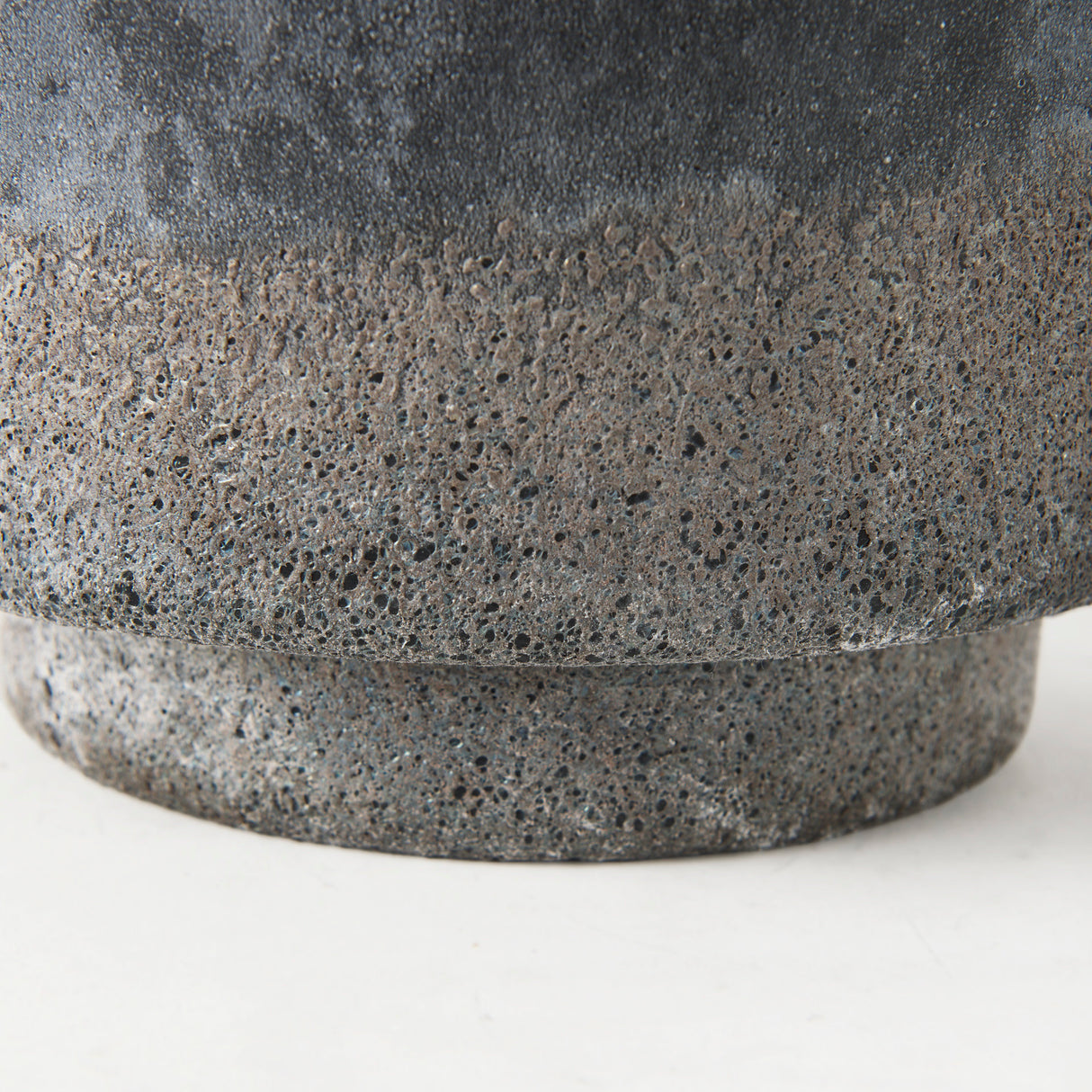 Squally 8.0L x 8.0W x 8.6H Black/Brown Glass Ombre Textured Vase from Mercana - Luna Furniture