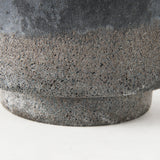 Squally 8.0L x 8.0W x 8.6H Black/Brown Glass Ombre Textured Vase from Mercana - Luna Furniture