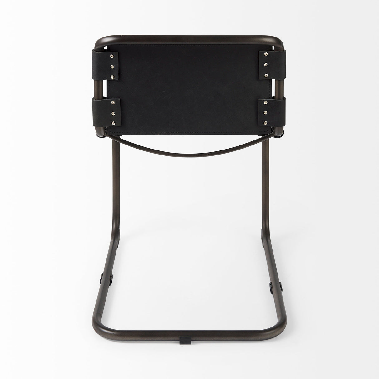 Berbick 33" Total Height Black Leather w/ Iron Frame Dining Chair from Mercana - Luna Furniture