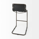 Berbick 43" Total Height Black Leather w/ Iron Frame Bar Stool from Mercana - Luna Furniture