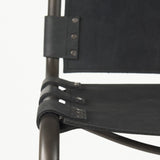 Berbick 43" Total Height Black Leather w/ Iron Frame Bar Stool from Mercana - Luna Furniture