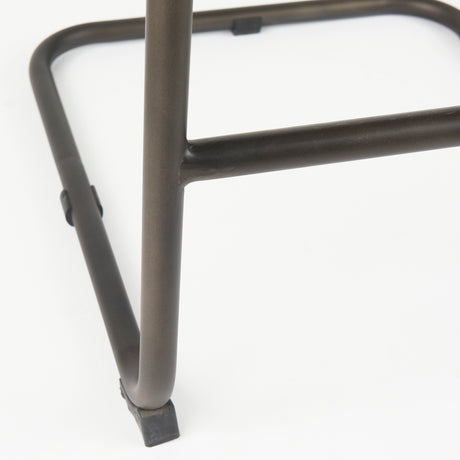 Berbick 43" Total Height Black Leather w/ Iron Frame Bar Stool from Mercana - Luna Furniture