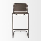 Berbick 43" Total Height Brown/Gray Suede w/ Iron Frame Bar Stool from Mercana - Luna Furniture