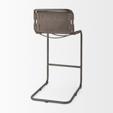 Berbick 43" Total Height Brown/Gray Suede w/ Iron Frame Bar Stool from Mercana - Luna Furniture