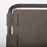Berbick 43" Total Height Brown/Gray Suede w/ Iron Frame Bar Stool from Mercana - Luna Furniture