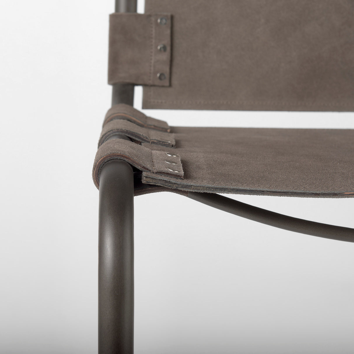 Berbick 43" Total Height Brown/Gray Suede w/ Iron Frame Bar Stool from Mercana - Luna Furniture