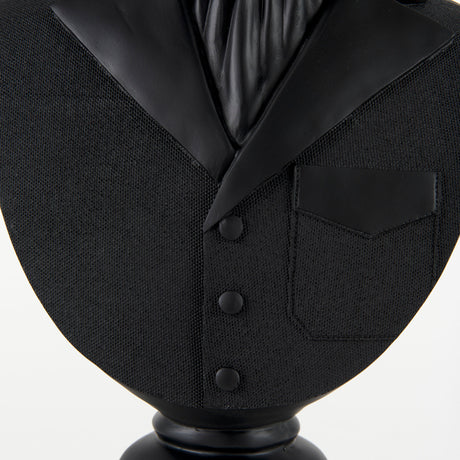 Mozart 8.2L x 6.0W x 22.5H Black Painted Resin Deer Bust from Mercana - Luna Furniture
