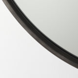 Piper 35.8L x 1.0W x 35.8H Small Black Metal Round Wall Mirror from Mercana - Luna Furniture