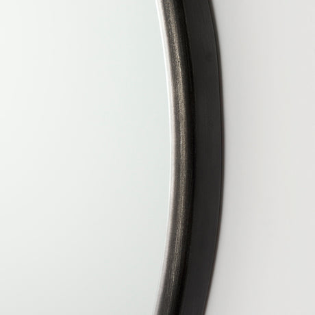 Piper 35.8L x 1.0W x 35.8H Small Black Metal Round Wall Mirror from Mercana - Luna Furniture