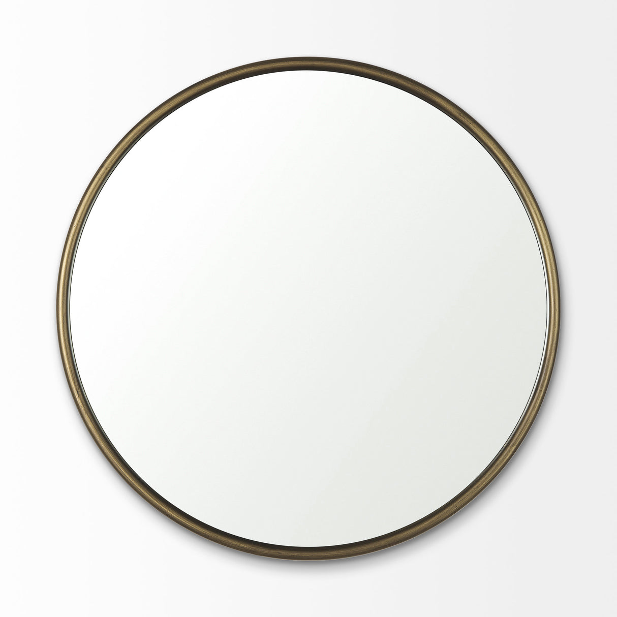 Piper 35.8L x 1.0W x 35.8H Small Gold Metal Round Wall Mirror from Mercana - Luna Furniture